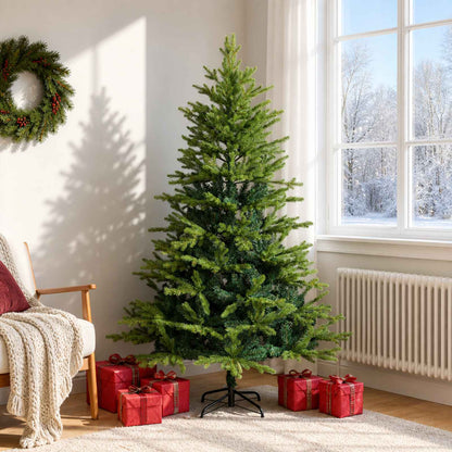 Artificial Hinged Christmas Tree 180 cm PVC and Metal Green