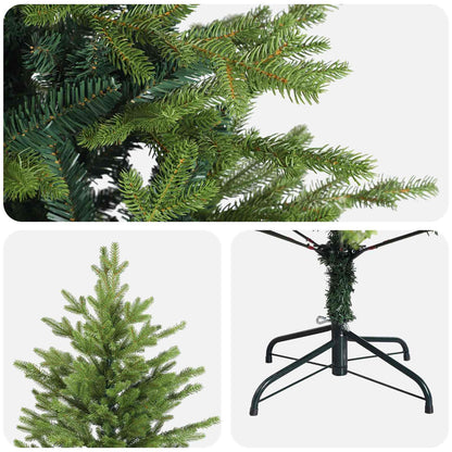 Artificial Hinged Christmas Tree 180 cm PVC and Metal Green