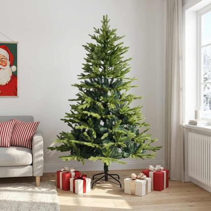 Artificial Hinged Christmas Tree 210 cm PVC and Metal Green