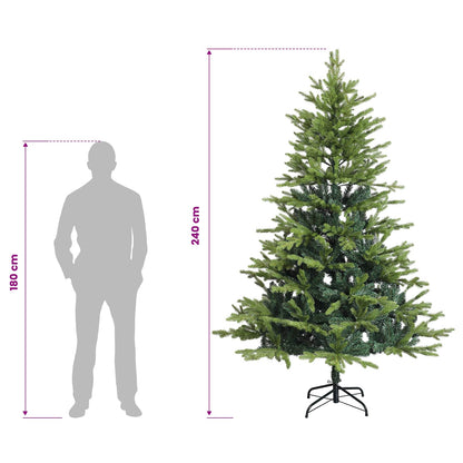 Artificial Hinged Christmas Tree 240 cm PVC and Metal Green