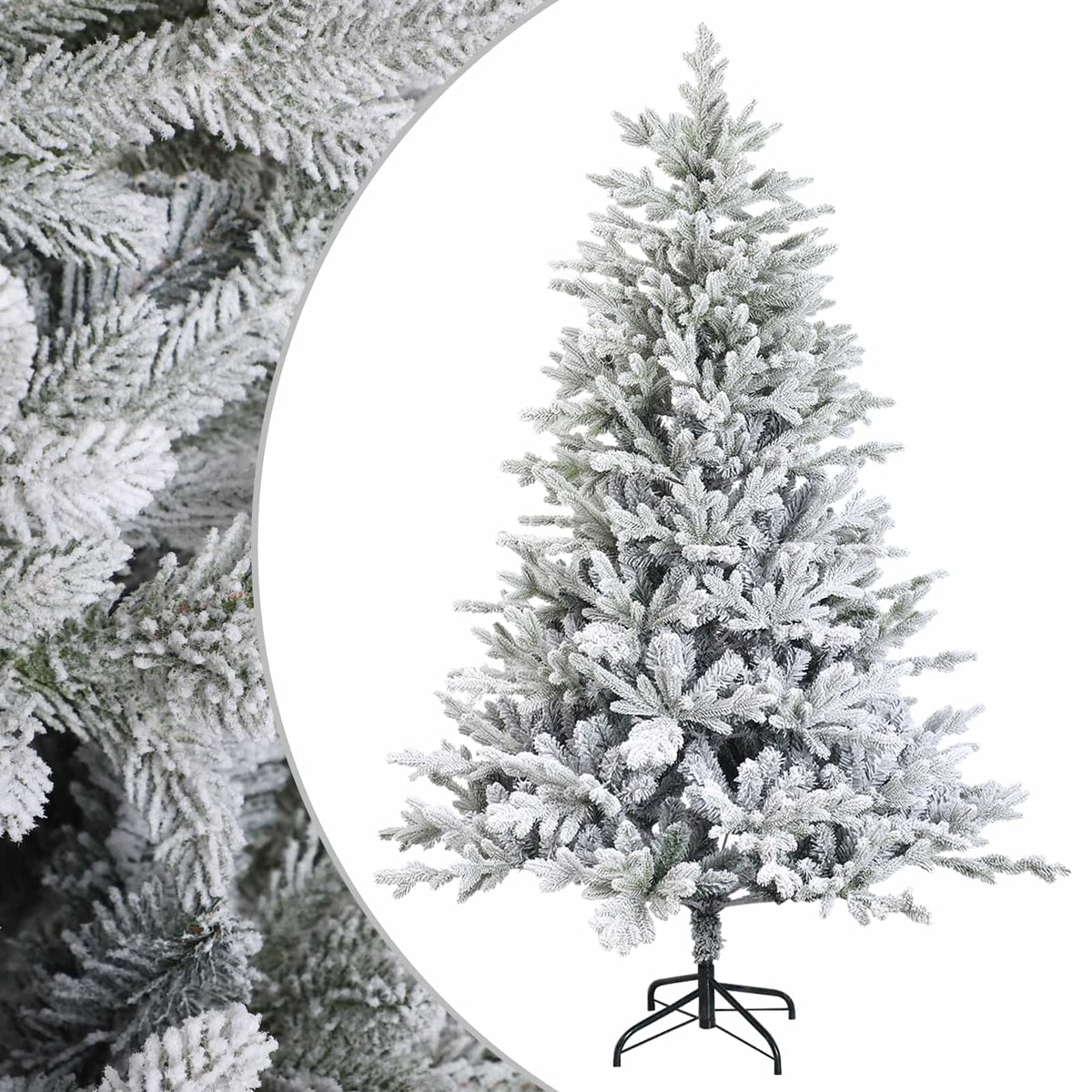 Artificial Hinged Christmas Tree 150 cm PVC and Metal