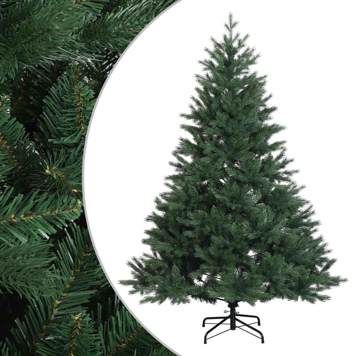 Artificial Hinged Christmas Tree 240 cm PVC and Metal Green