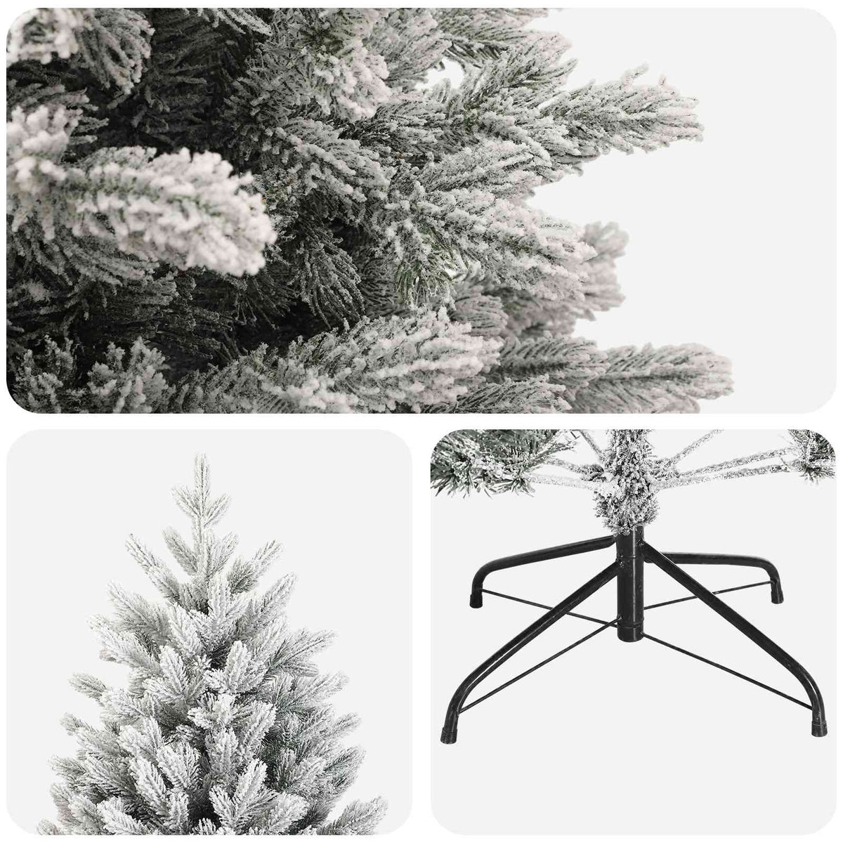 Artificial Hinged Christmas Tree 120 cm PVC and Metal