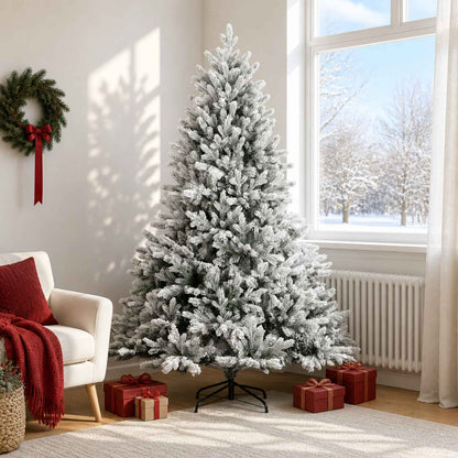 Artificial Hinged Christmas Tree 180 cm PVC and Metal
