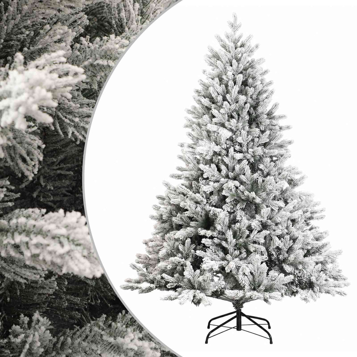 Artificial Hinged Christmas Tree 180 cm PVC and Metal