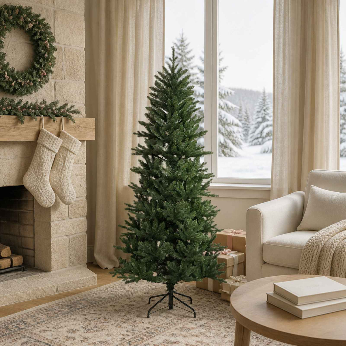 Artificial Hinged Christmas Tree 120 cm PVC and PE Green