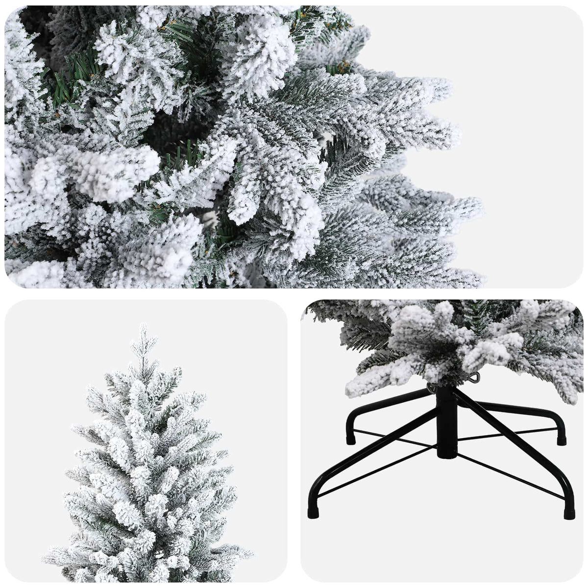 Artificial Hinged Christmas Tree 210 cm PVC and PE