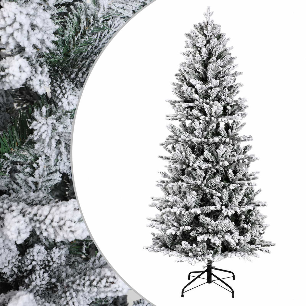 Artificial Hinged Christmas Tree 210 cm PVC and PE