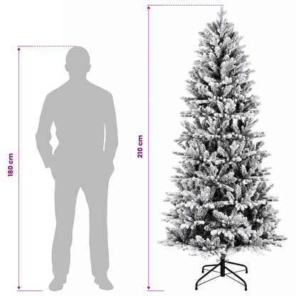 Artificial Hinged Christmas Tree 210 cm PVC and PE