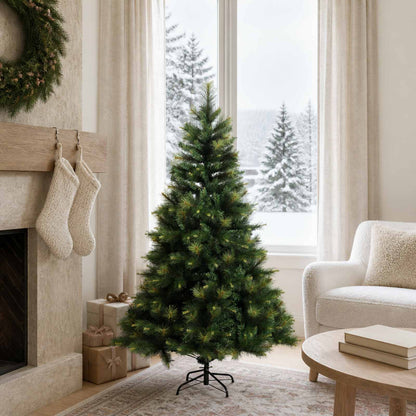 Artificial Hinged Christmas Tree 120 cm PVC and Metal Green