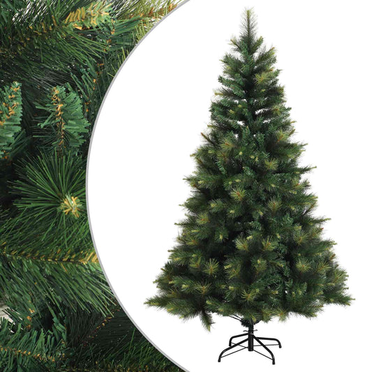 Artificial Hinged Christmas Tree 210 cm PVC and Metal Green