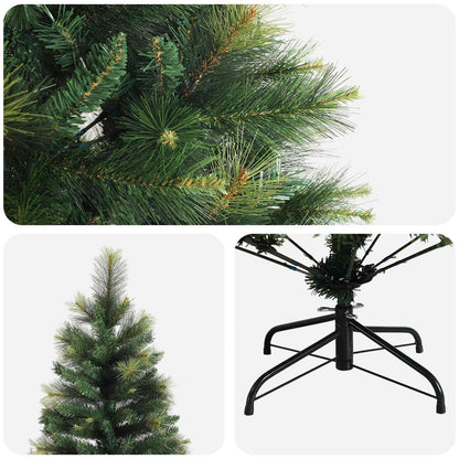 Artificial Hinged Christmas Tree 240 cm PVC and Metal Green