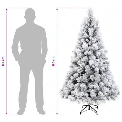 Artificial Hinged Christmas Tree 180 cm PVC and Metal
