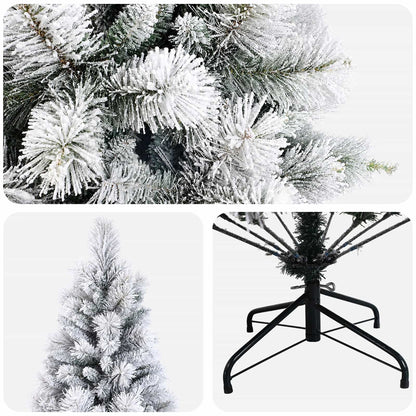 Artificial Hinged Christmas Tree 240 cm PVC and Metal