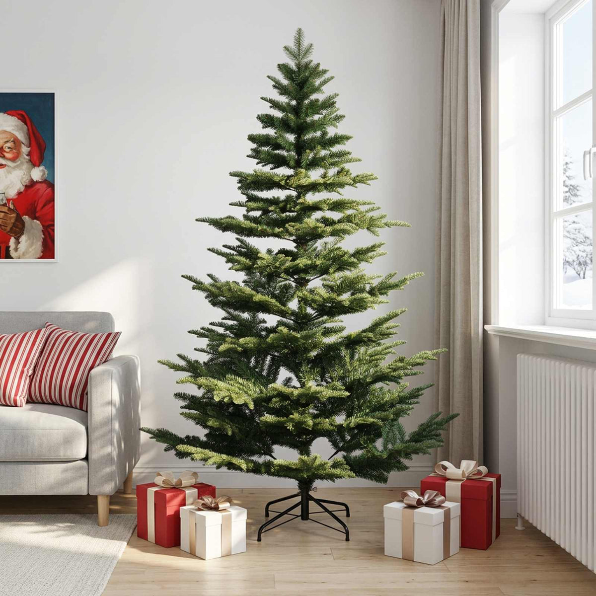 Artificial Hinged Christmas Tree 240 cm PE & PVC Green