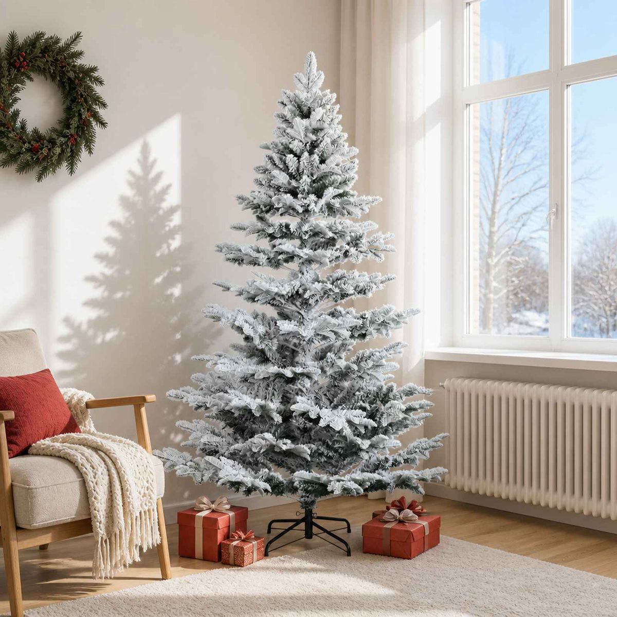 Artificial Hinged Christmas Tree 180 cm PE & PVC
