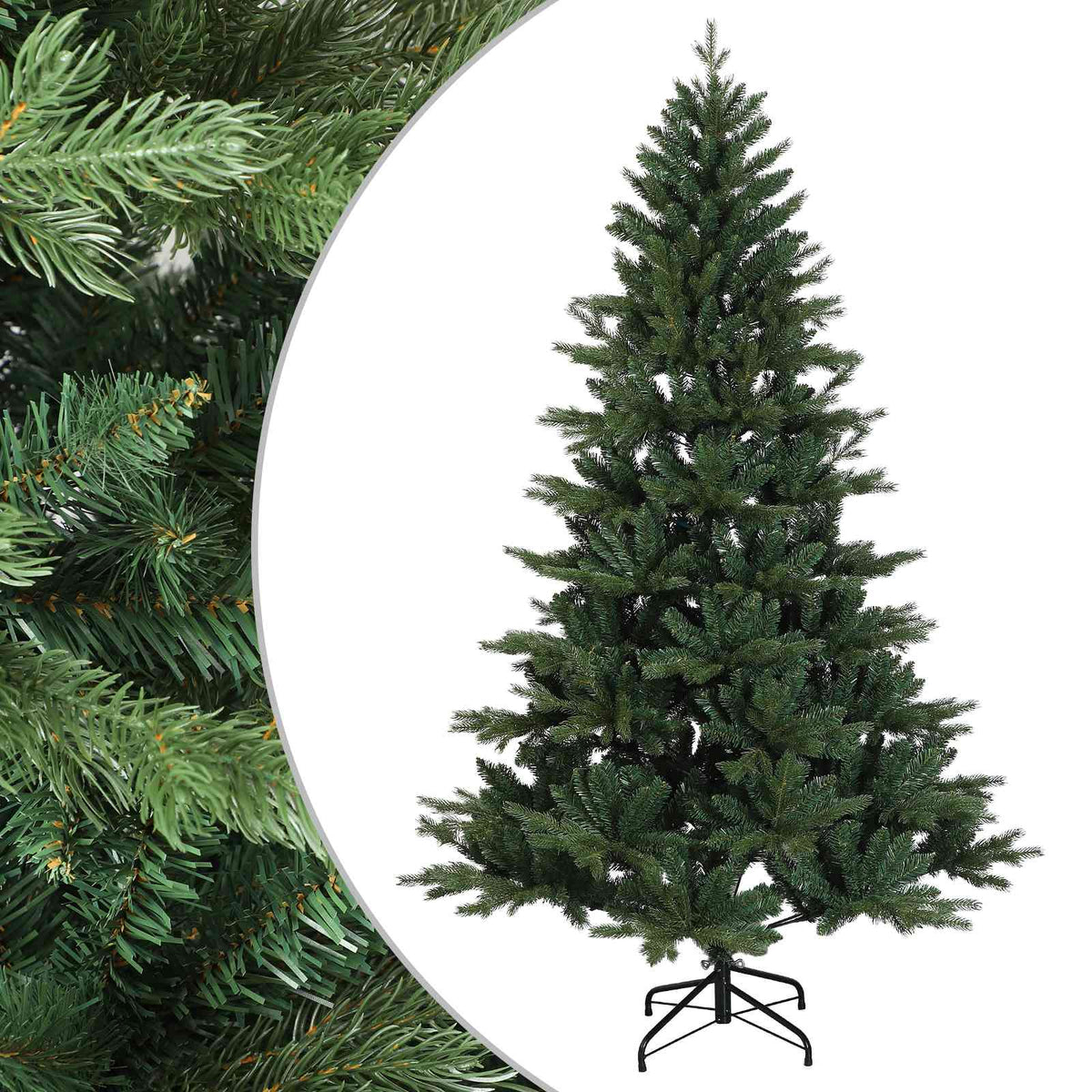 Artificial Hinged Christmas Tree 120 cm PVC and Metal Green