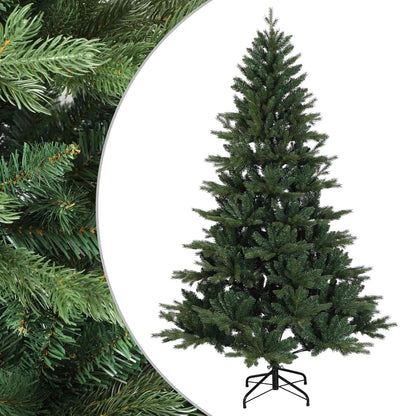 Artificial Hinged Christmas Tree 210 cm PVC and Metal Green