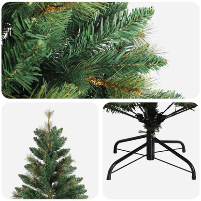 Artificial Hinged Christmas Tree 150 cm PVC and Metal Green