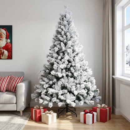 Artificial Hinged Christmas Tree 240 cm PVC and Metal
