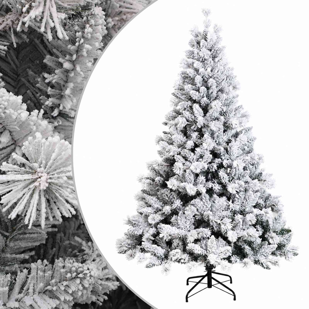Artificial Hinged Christmas Tree 240 cm PVC and Metal