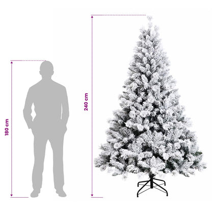 Artificial Hinged Christmas Tree 240 cm PVC and Metal