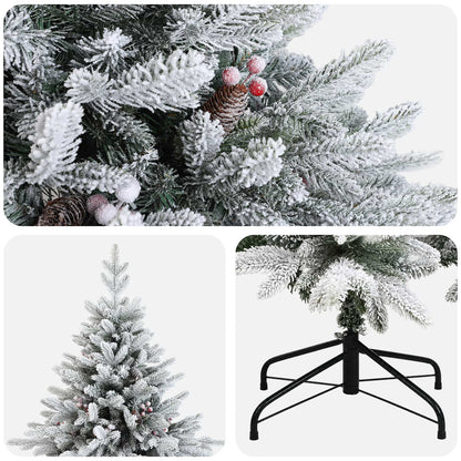 Artificial Hinged Christmas Tree 120 cm PVC and Metal