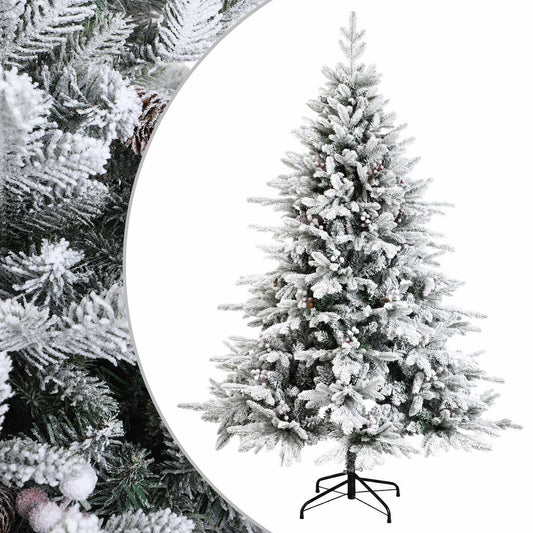 Artificial Hinged Christmas Tree 240 cm PVC and Metal