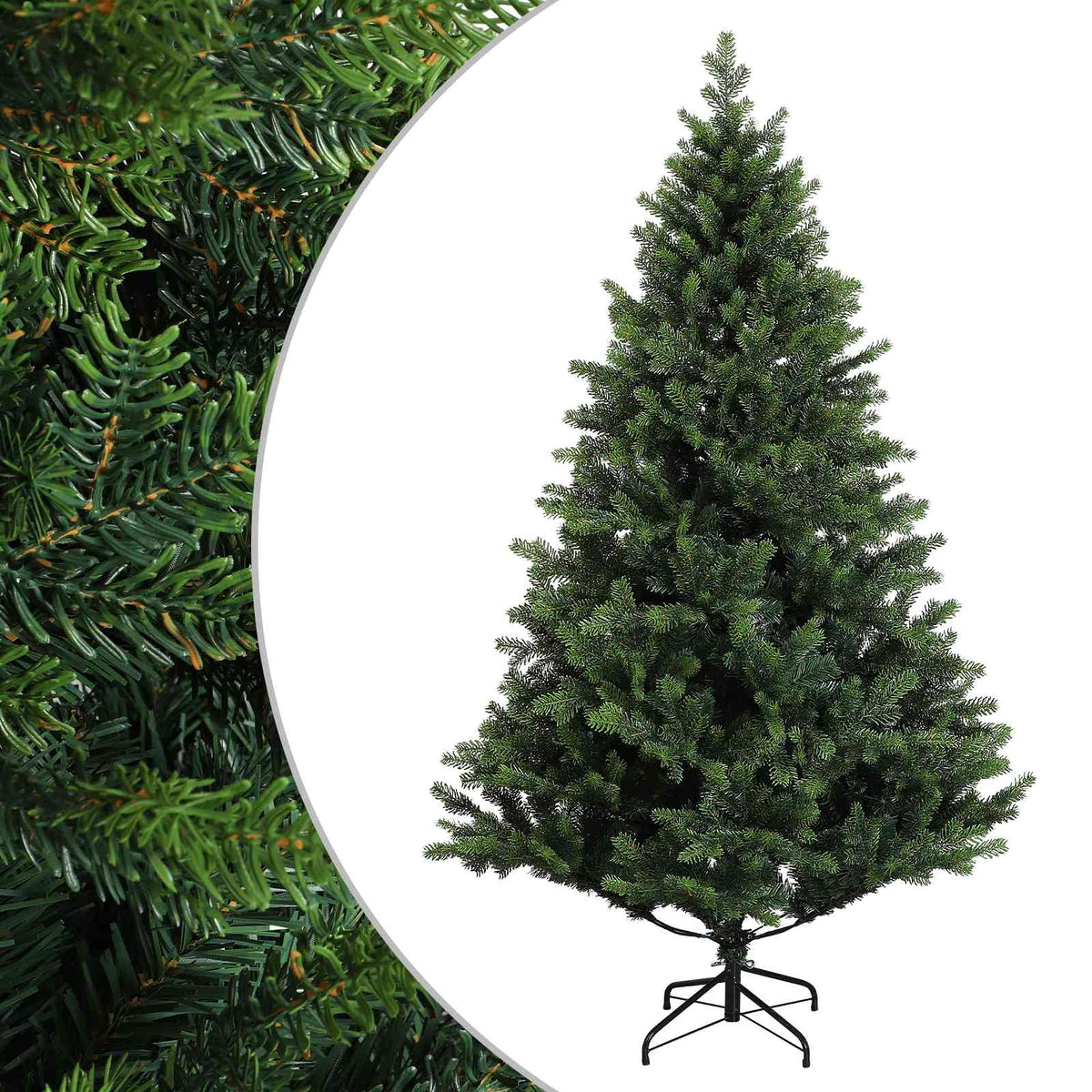 Artificial Hinged Christmas Tree 150 cm PVC and Metal Green