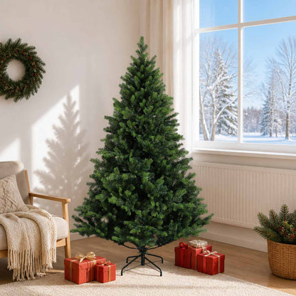 Artificial Hinged Christmas Tree 180 cm PVC and Metal Green