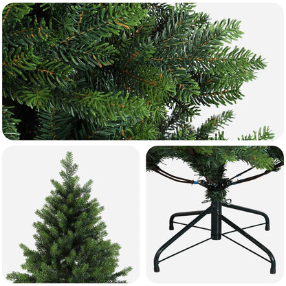 Artificial Hinged Christmas Tree 240 cm PVC and Metal Green