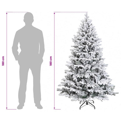 Artificial Hinged Christmas Tree 180 cm PVC and Metal