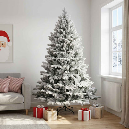 Artificial Hinged Christmas Tree 210 cm PVC and Metal
