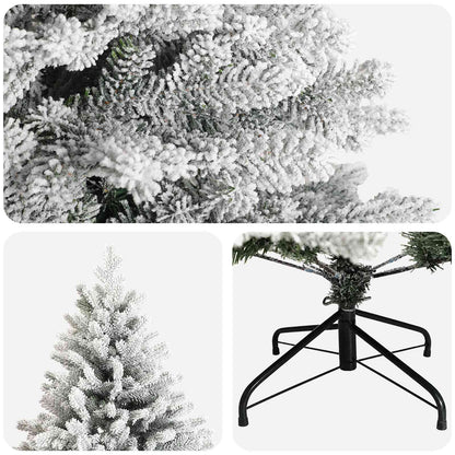 Artificial Hinged Christmas Tree 210 cm PVC and Metal