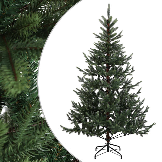 Artificial Hinged Christmas Tree 210 cm PVC and Metal Green