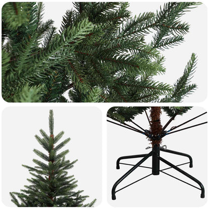 Artificial Hinged Christmas Tree 240 cm PVC and Metal Green