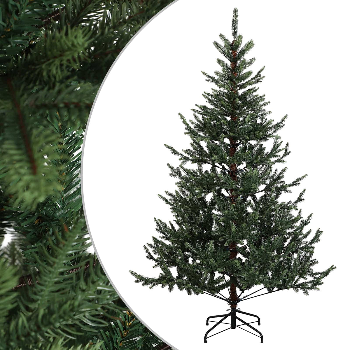 Artificial Hinged Christmas Tree 240 cm PVC and Metal Green