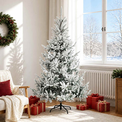 Artificial Hinged Christmas Tree 180 cm PVC and Metal