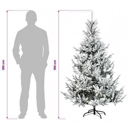 Artificial Hinged Christmas Tree 180 cm PVC and Metal