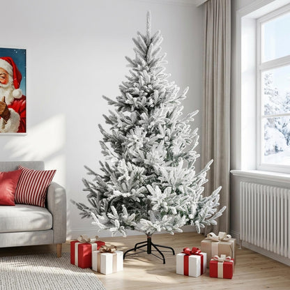Artificial Hinged Christmas Tree 210 cm PVC and Metal