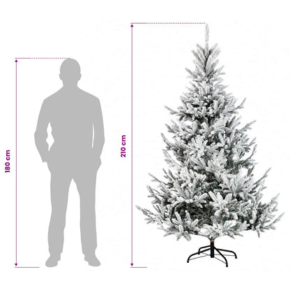 Artificial Hinged Christmas Tree 210 cm PVC and Metal