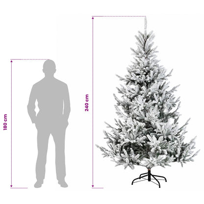 Artificial Hinged Christmas Tree 240 cm PVC and Metal
