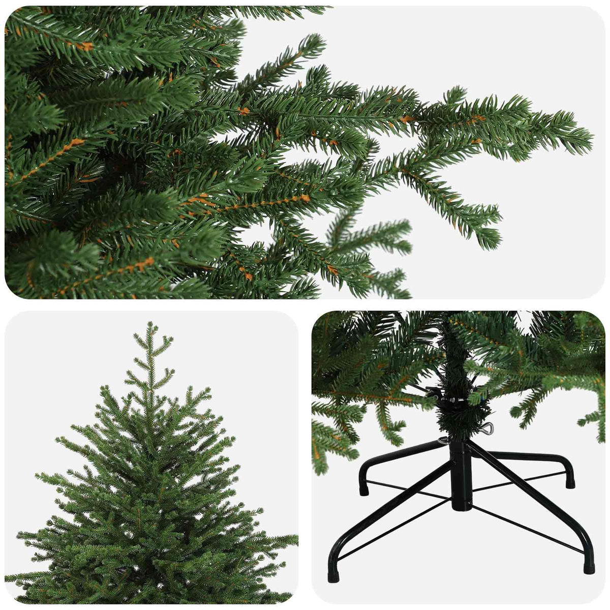 Artificial Hinged Christmas Tree 120 cm PVC and Metal Green