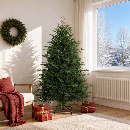 Artificial Hinged Christmas Tree 180 cm PVC and Metal Green