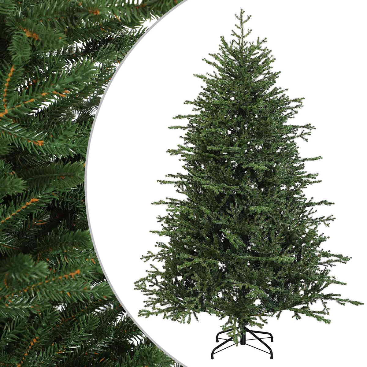Artificial Hinged Christmas Tree 180 cm PVC and Metal Green