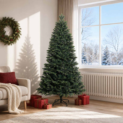 Artificial Hinged Christmas Tree 180 cm PVC and Metal Green