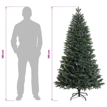 Artificial Hinged Christmas Tree 180 cm PVC and Metal Green