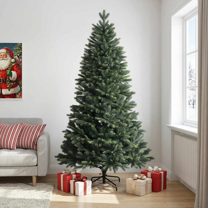 Artificial Hinged Christmas Tree 240 cm PVC and Metal Green