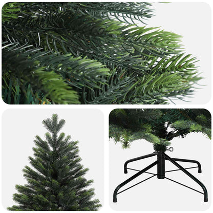 Artificial Hinged Christmas Tree 240 cm PVC and Metal Green