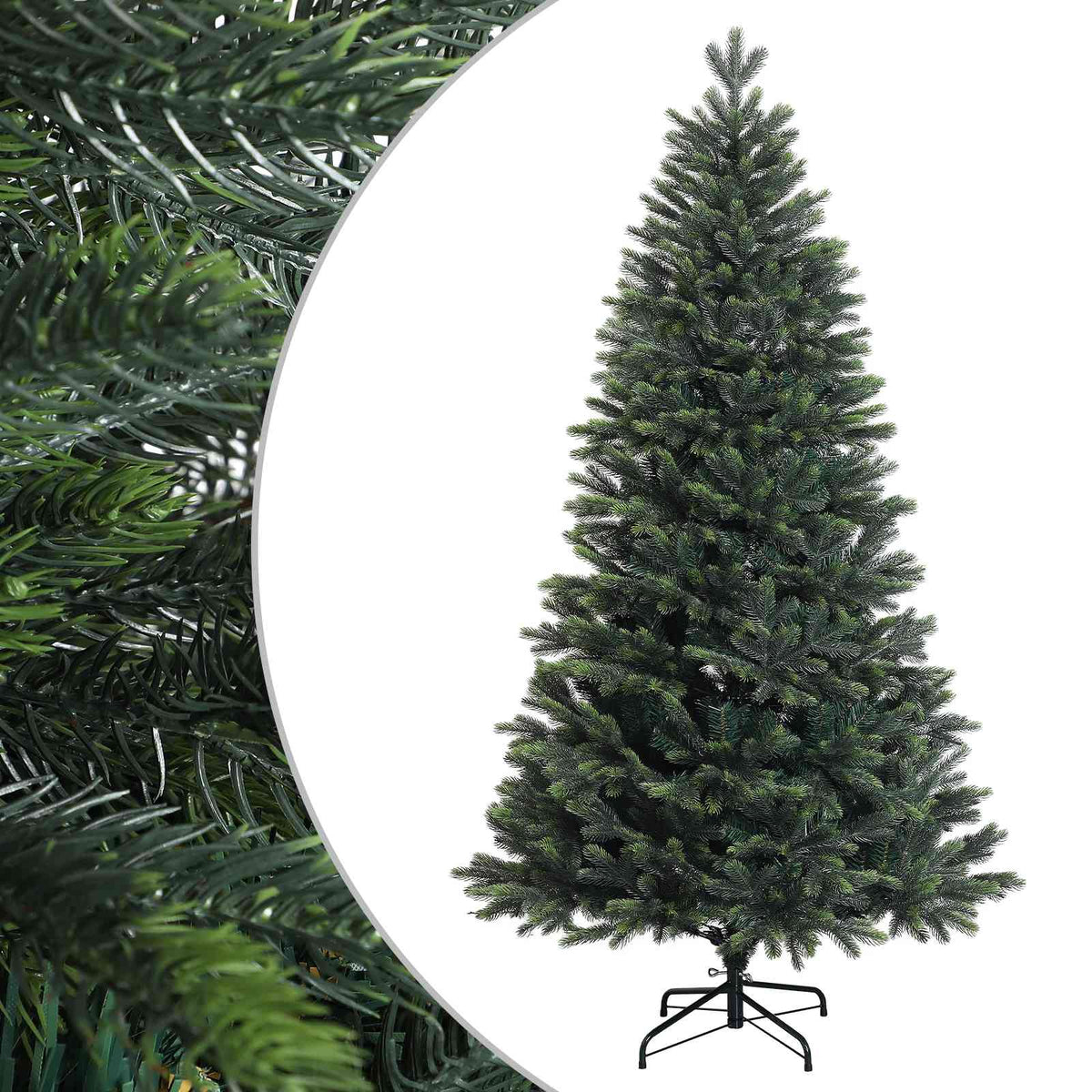 Artificial Hinged Christmas Tree 240 cm PVC and Metal Green